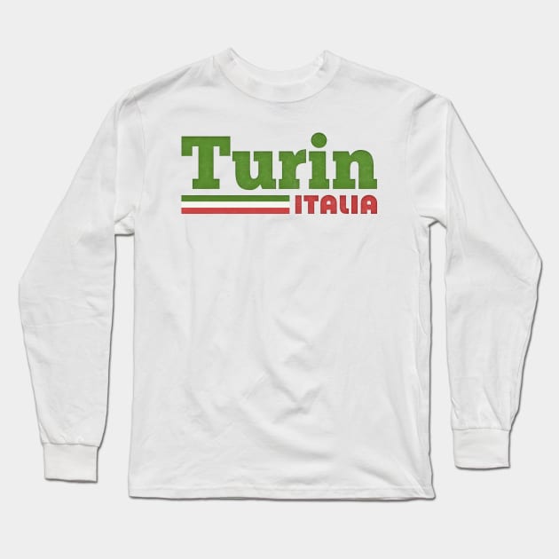 Turin, Italy // Retro Styled Italian Design Long Sleeve T-Shirt by DankFutura